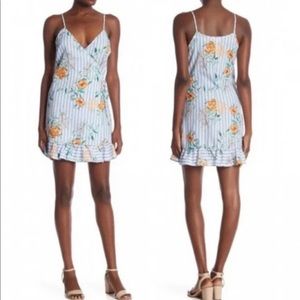 Wrapped blue stripe dress